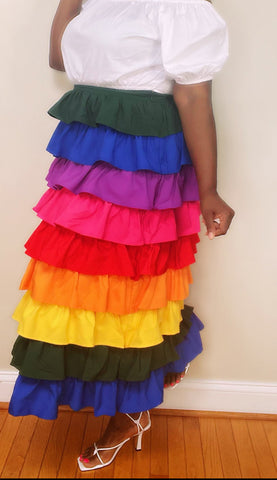 Colorful Ruffle Skirt
