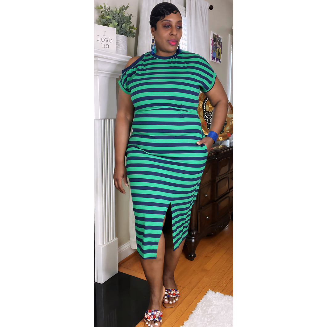 Jade Stripe Dress