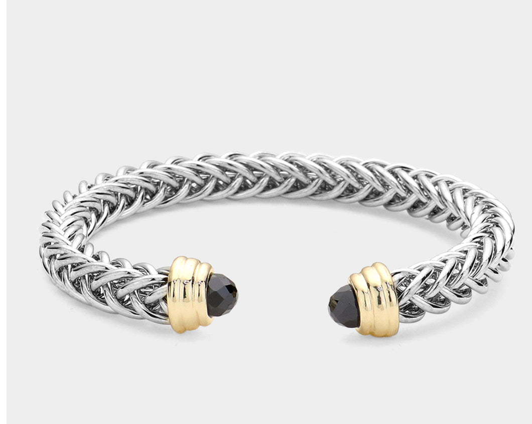 CZ Stone Tip Cuff Bracelet