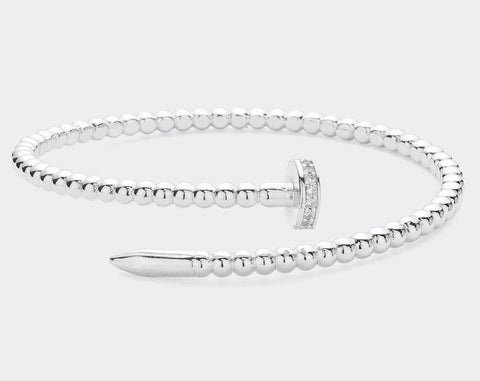 CZ Stone Pointed Nail Bracelet
