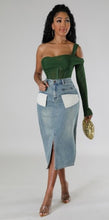 Load image into Gallery viewer, Front Split Denim Skirt
