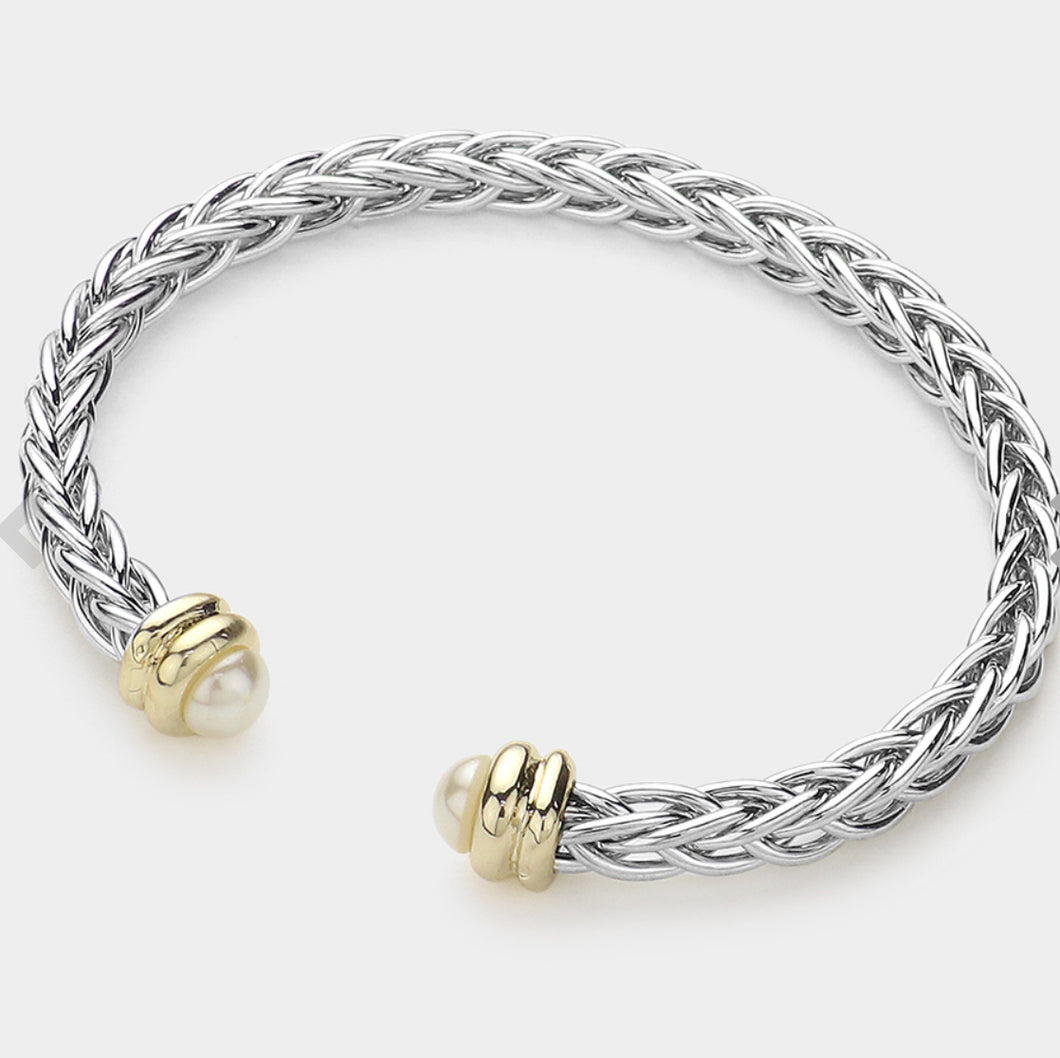 Pearl Tip Cuff Bracelet