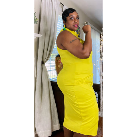 Yellow One Shoulder Dress
