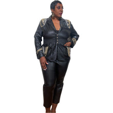 Load image into Gallery viewer, Chain Reaction Faux Leather Pant Set
