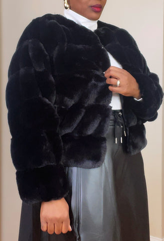 Black Faux Fur Jacket