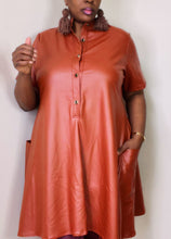 Load image into Gallery viewer, Kara Faux Leather Midi Dress

