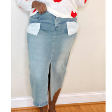 Load image into Gallery viewer, Front Split Denim Skirt
