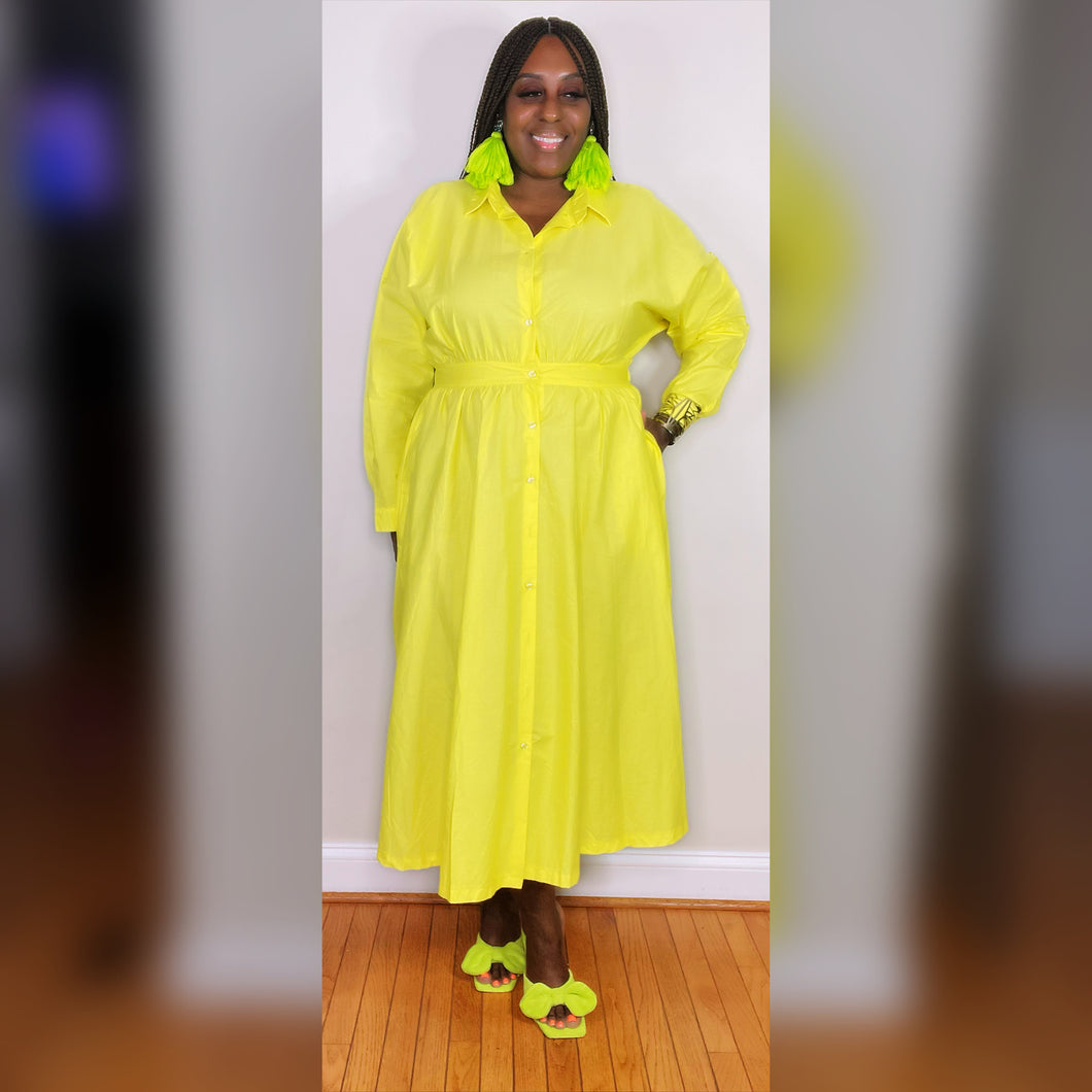 Lemon Midi Dress