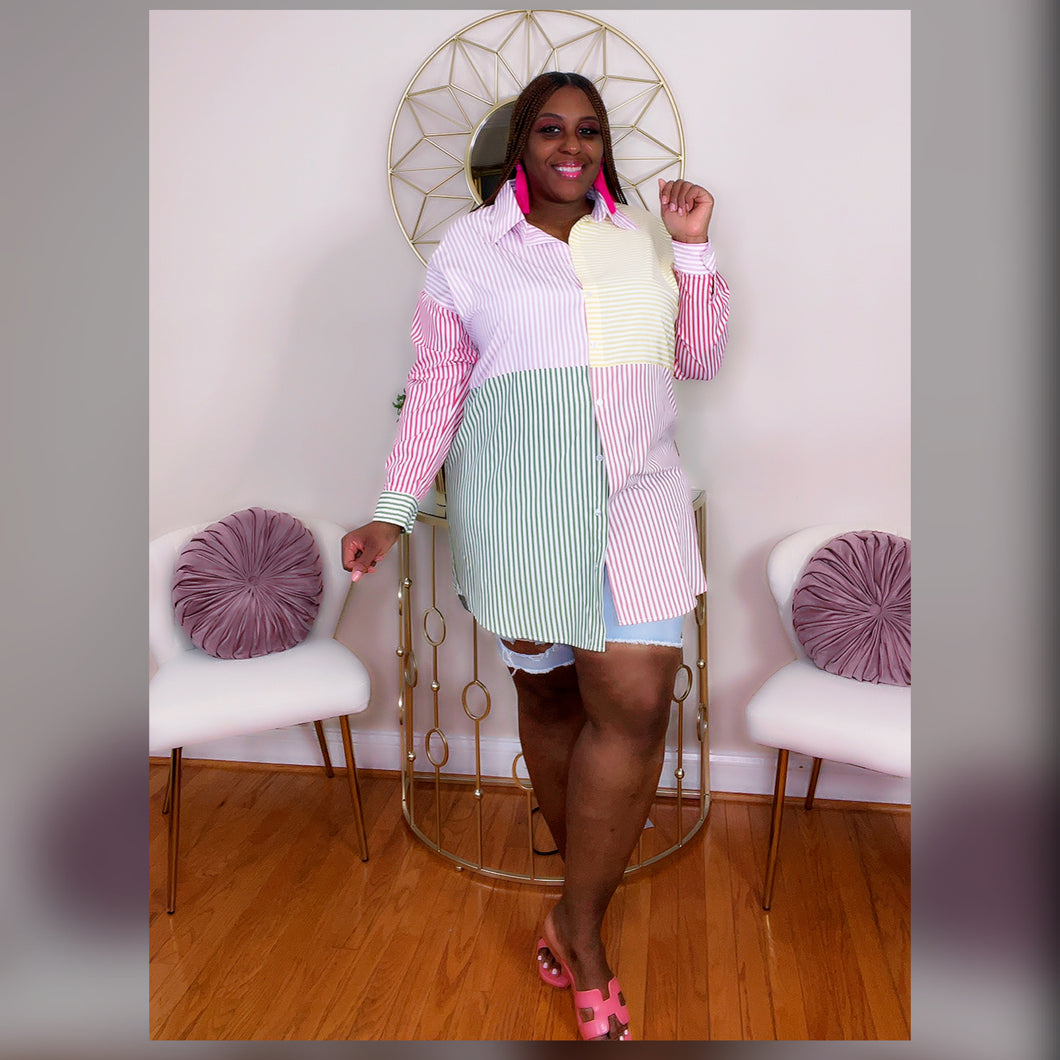 Candy Girl Shirt Dress