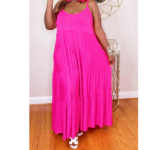 Load image into Gallery viewer, Pink Tiered Easy Breezy Dress
