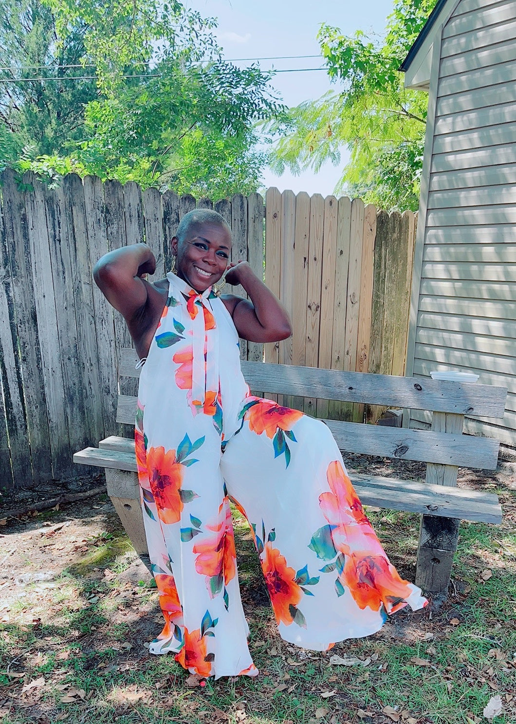 Print Halter Jumpsuit