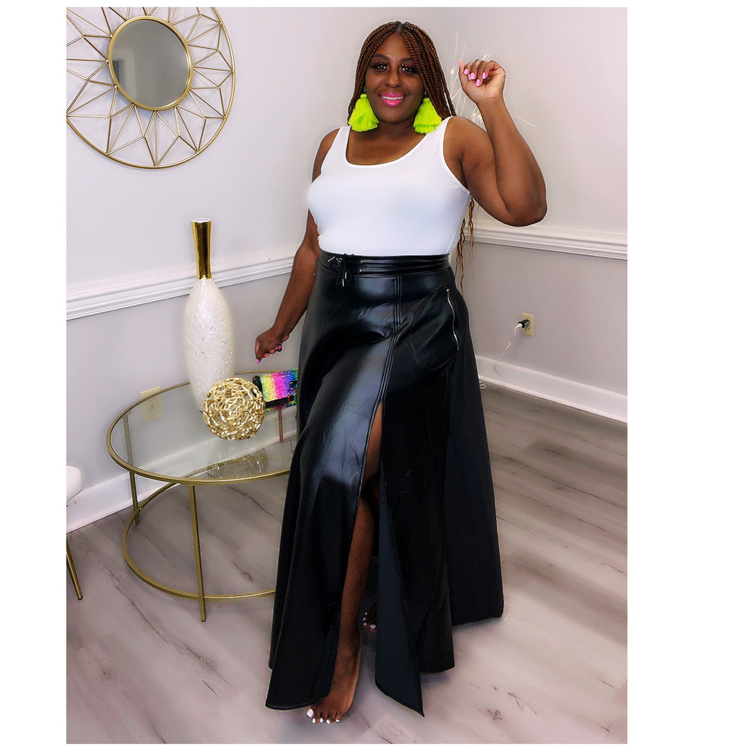 Two Sided Leather Skirt