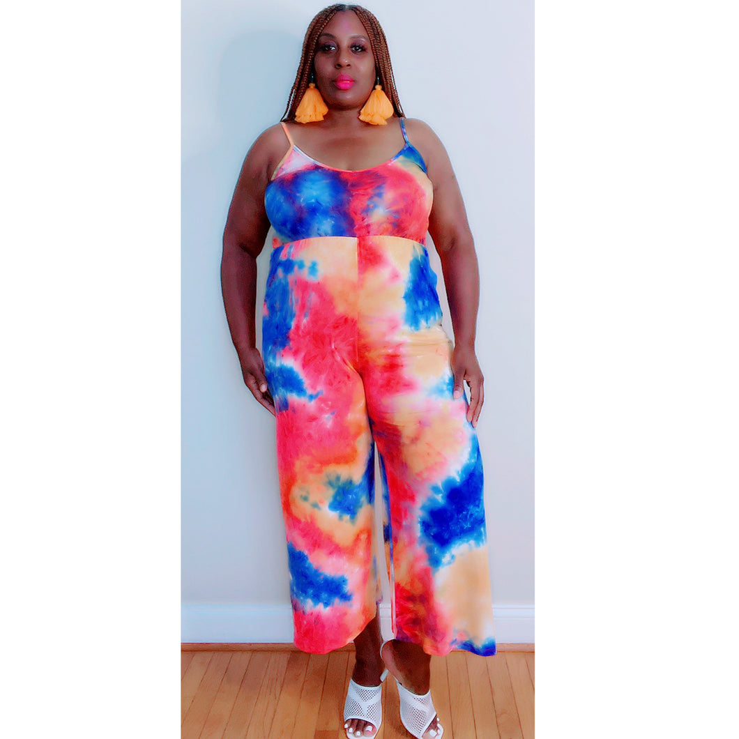 Blue Tye Dye Jumpsuit