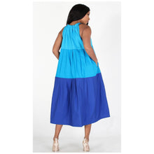Load image into Gallery viewer, Blue Love Color Block Dress

