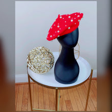 Load image into Gallery viewer, Red Pearl Beret

