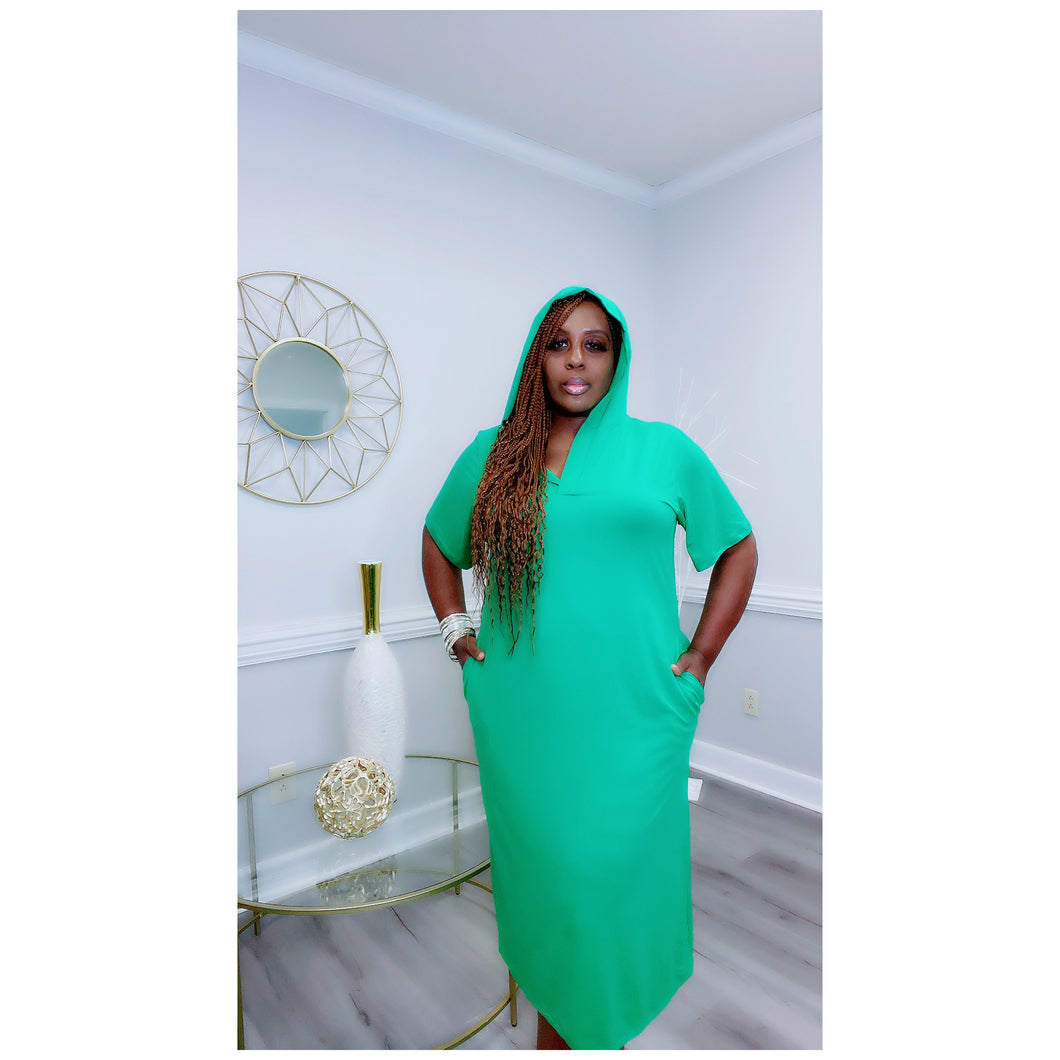 Slash Hooded Dress